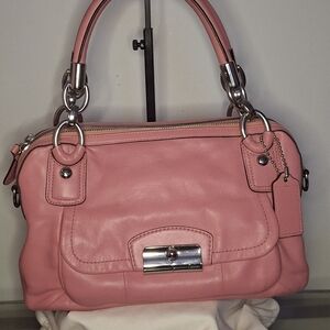 Coach Kristin Satchel Pink Leather Bag